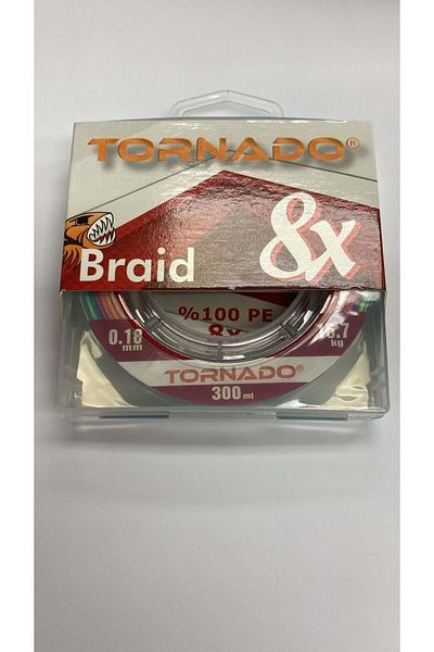 Tornado 8 X Braid Multi Color 0.18mm - 300m 16.70kg