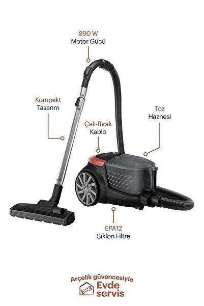 Grundig Vcc 2171 Toz Torbasız Süpürge