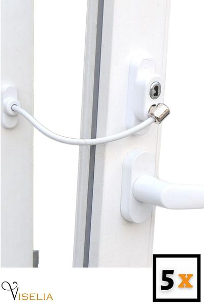 Viselia PVC Safety Lock Pimapen Lock Children's Burglar Lock with Rope PVC 5 Pieces