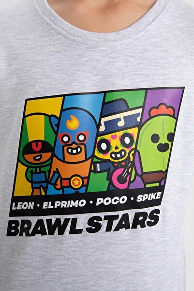 DeFacto Erkek Çocuk Brawl Stars Bisiklet Yaka Uzun Kollu Tişört A8732a823au