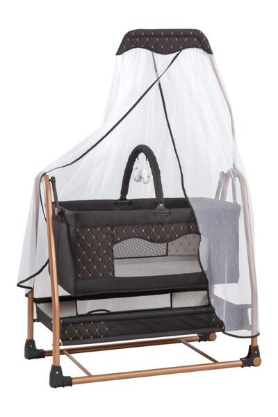 babydoor Nenni Keten Fileli Silinebilir Portatif Sallanır Sepet Beşik Hamak B...