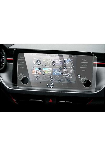 Engo Skoda Fabia 8.25 inch - Multimedia Matte Screen Protector, Transparent