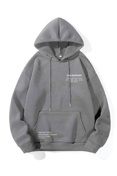 NO 601 Φούτερ Unisex Smoked Happiest Hooded