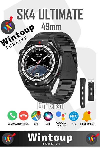 Wintoup Huawei Uyumlu Watch Classic Sk4 Ultimate 49mm 1.45' Tam Ekran Gps/nfc...