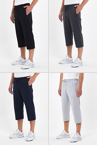 COMEOR Bermude pentru bărbați deasupra genunchiului Capri - pantaloni scurți ...