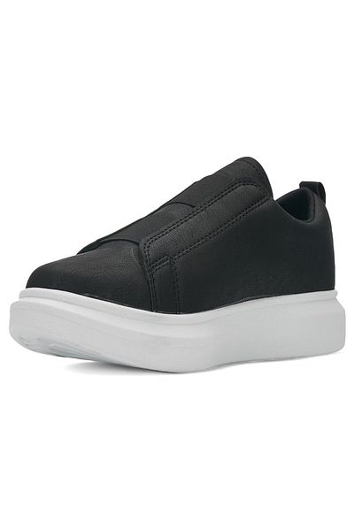 Nstil Pantofi pentru bărbați - Casual alb-negru, tocuri înalte, talpă cu model, pantofi sport cu vârf oval 109