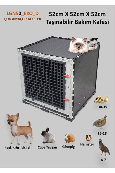 Leganest 52cm X 52cm X 52cm Kedi, Köpek, Tavşan, Bıldırcın, Keklik, Civciv, Tavuk Kafesi, Yuvası