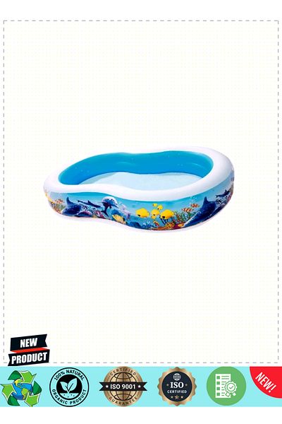OMZ Patterned Oval Inflatable Pool 54118 Girl Boy Toys Educational Toys