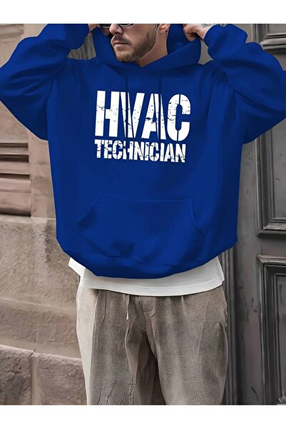 NoVibe سويت شيرت قطني بغطاء للرأس كبير الحجم للرجال والنساء - هودي شتوي مطبوع