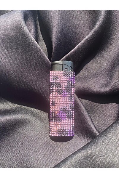 Zey Desing MOR LiLA LEOPAR DESENLİ ÇAKMAK (DOLUMU YAPILMAKTA DAYANIKLI)