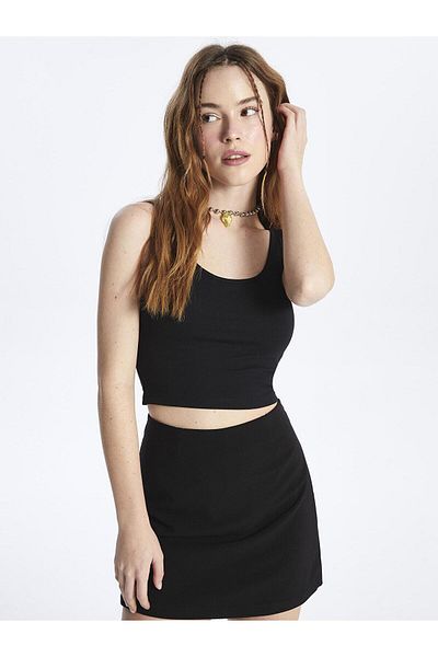 LC Waikiki XSIDE Women's Crop U-Neck Straight Cut