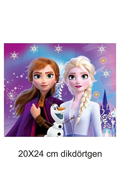 printiks Elsa Büyük 1 Adet A4 Yenilebilir Süsü Pasta Kurabiye Cupcake Üzeri Ş...