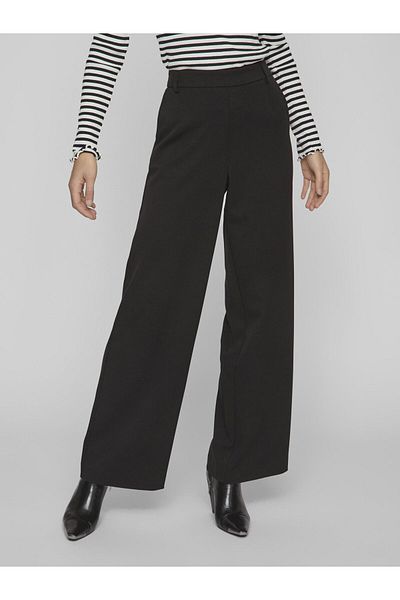 VILA Hose mit weitem Bein High Waist