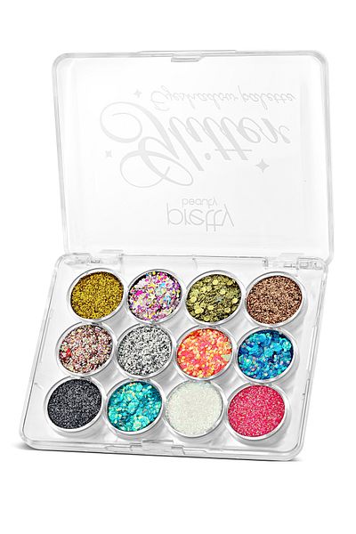 Pretty Beauty Glitter Eyeshadow Palette - 12 Pack Eyeshadow