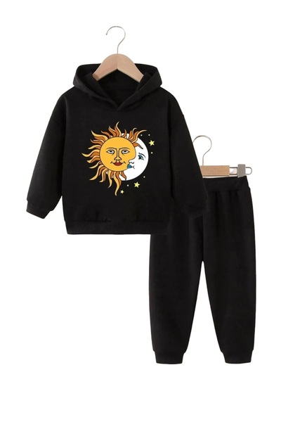 PAWWY Σετ παιδική αθλητική φόρμα με μαύρη στάμπα