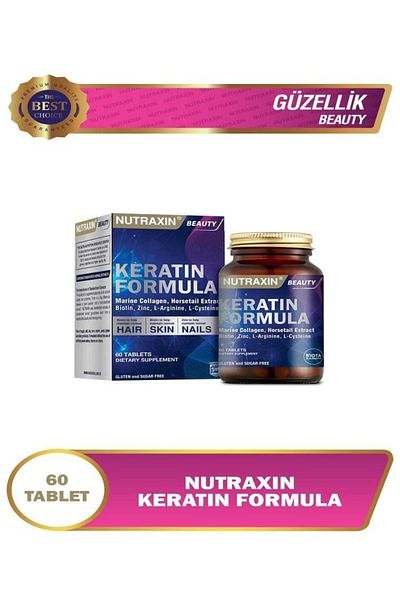 Nutraxin Keratin Formula 60 Tablets + Facial Cleanser 100ml - Gift