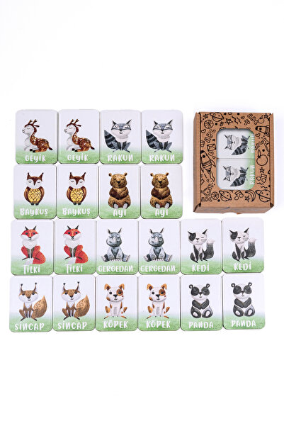 ceodesign بطاقات مطابقة خشبية ملونة للحيوانات - استكشف عالم الطبيعة