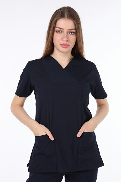 Palmiye Likralı Lacivert Forma