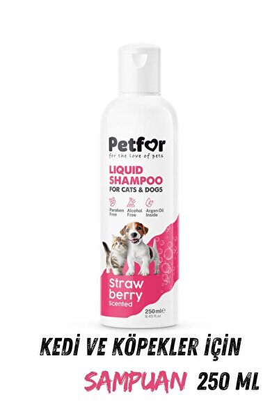 Petfor Kedi ve Köpekler için Çilekli Şampuan 250 ML