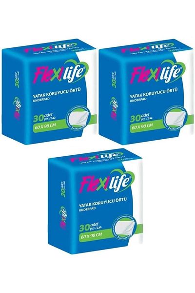 Flexi Life Patient Bottom Opening Mattress Protector Cover 60*90 Cm Classic 90 Pieces (3pk*30)