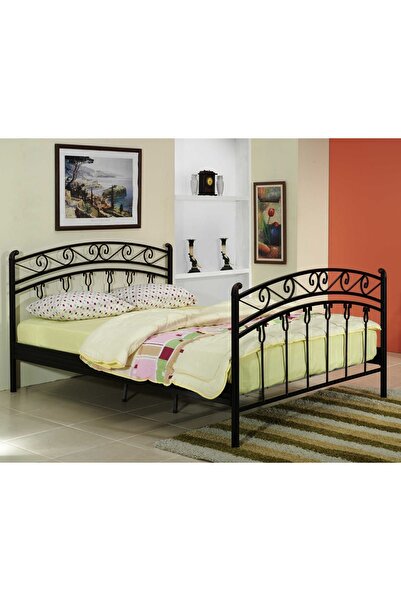 Metalia Aşiyan Ferforje Karyola Siyah 140x190