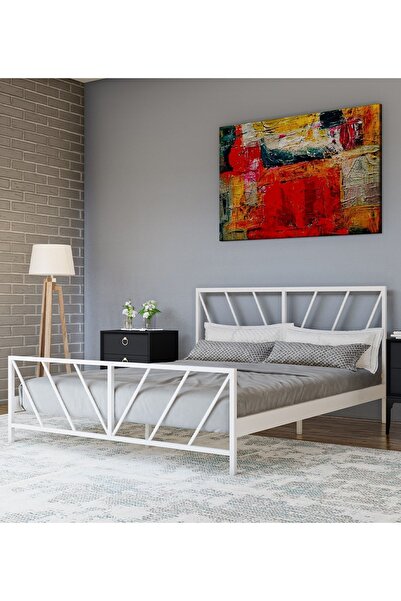 Metalia Gm 227 Gözde Beyaz Çift Kişilik Karyola 160x200