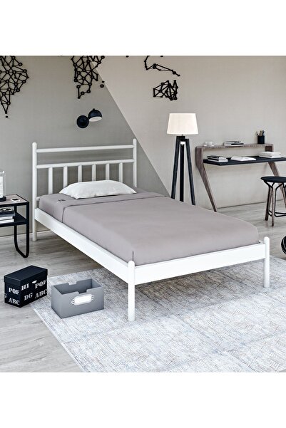 Metalia Gm 230 Lima Tek Kişilik Karyola Beyaz 90x190