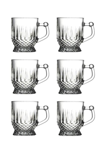 Paşabahçe 55871 Istanbul 6 Tea Glass with Handle 160 cc