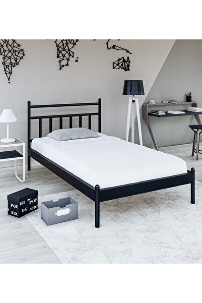 Metalia Gm 230 Lima Tek Kişilik Karyola Siyah 90x190