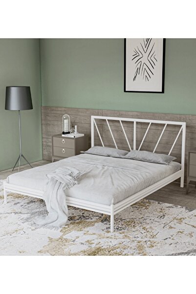 Metalia Gm 227 Gözde Dublex Metal Karyola Beyaz 140x190