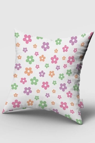 Bebemotto زهور ملونة، وجهين، قماش مخملي مستورد، غطاء وسادة لغرفة الأطفال