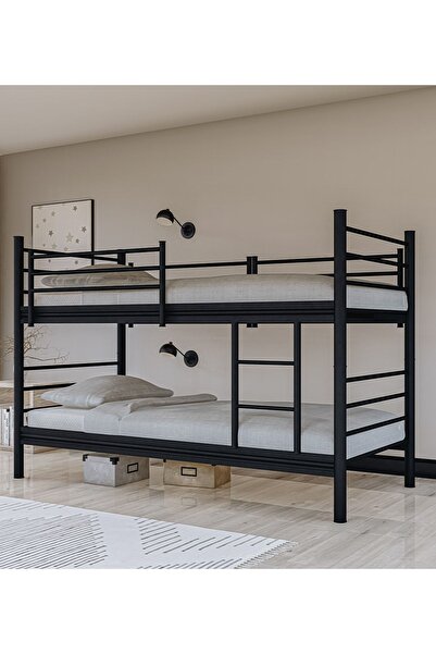 Metalia Gm 129 Level Ayrılabilir Çiftli Ranza Siyah 90x190