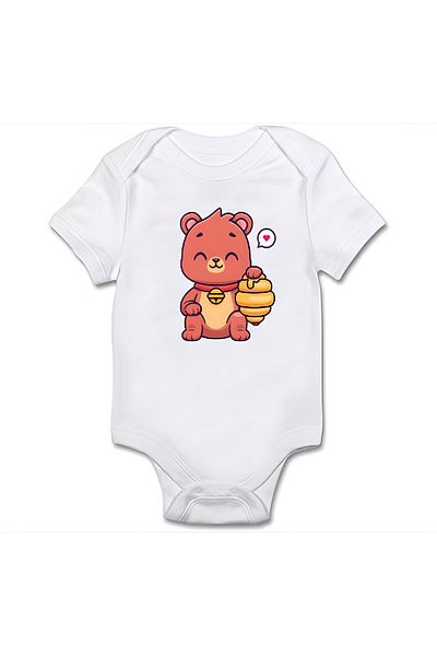 GREY Baby Bodysuit / Baby Bodysuit / Half Sleeve Baby Bodysuit / Printed Baby Bodysuit