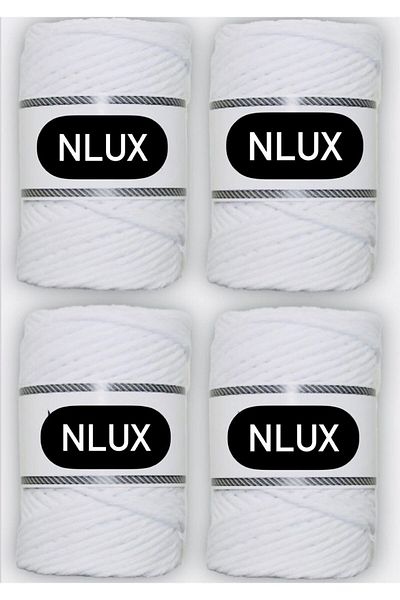NLUX 1 Kg Macrame Crawl - 3,0/3,5 mm, 4x250 gr Βαμβάκι