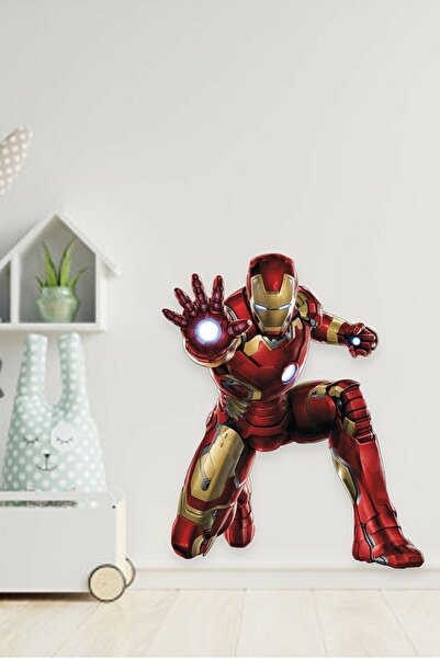 Sepet Yıldızı Avengers Ironman Kids Room Wallpaper Accessories Decoration Sticker 65x80 Cm
