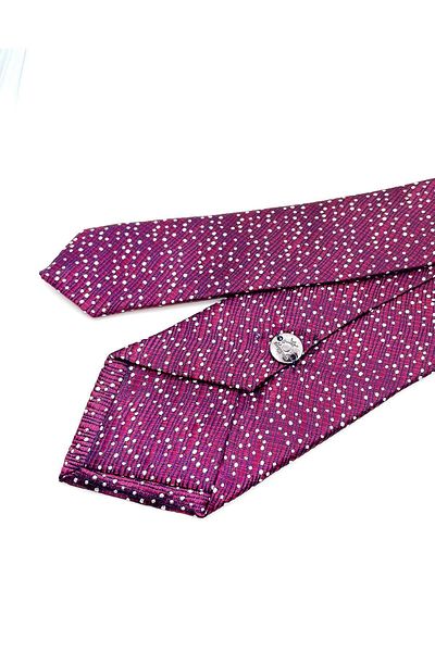 Kravatkolik SK7658 Model Thin Tie - Red Dot Pattern