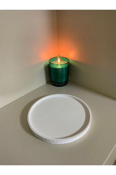 ADO CONCEPT A&do Concept White Round Presentation Tray Gift Dowry Presentation Tray