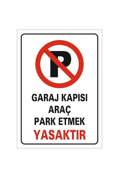 Dekotacım لافتة تحذيرية وتوجيهية لباب المرآب مقاس 25 × 35 سم. ديكوتا