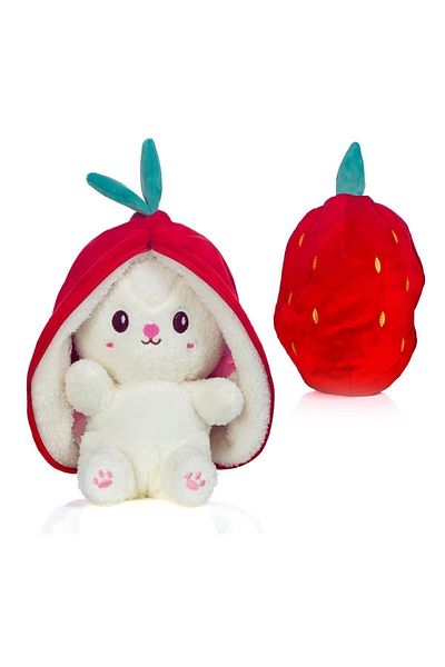 toysme Strawberry Rabbit Plush Toy - Soft Friend for Children Decorating Dreams