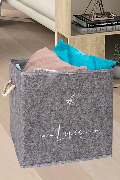 ALAS 30*30*30 Printed Shelf Organizer Basket and Storage Box Multi-Purpose