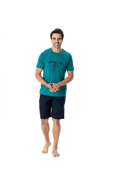 U.S. Polo Assn. Set pantaloni scurți verzi cu gât rotund pentru bărbați 18775