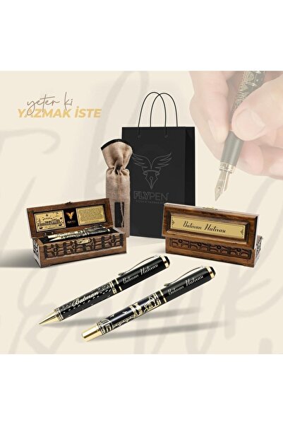 FLYPEN Batman Hediyelik Kalem Seti (TÜKENMEZ VE ROLLER KALEM)
