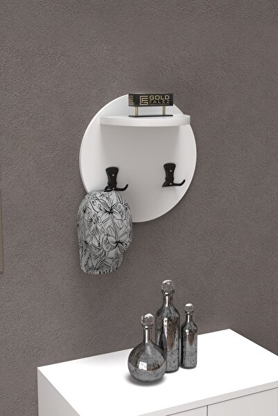 GOLDFALEZ Askılık Duvar Elbise Askılığı Portmanto Üstü Byaz