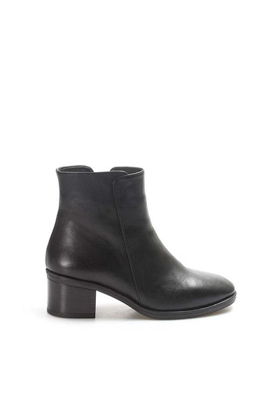 FAST STEP Cizme clasice de damă Furry Black din piele naturală 757kza2655