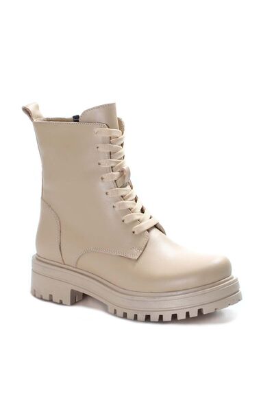 FAST STEP Hakiki Deri Içi Kürklü Soğuk Geçirmez Fermuarlı Kadın Günlük Klasik Bot 757kza21075