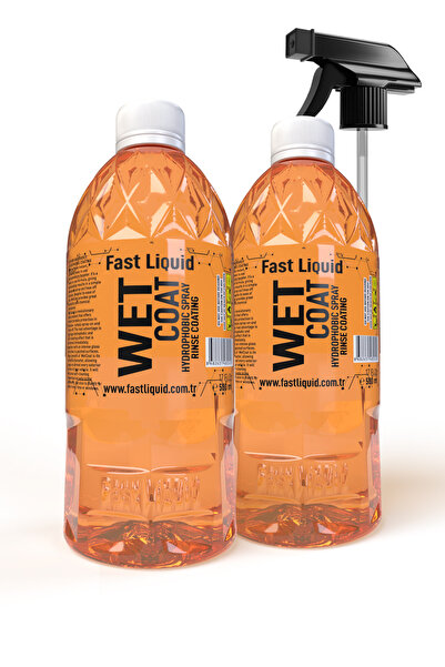 Fast Liquid Wet Coat 500 ml Seramik Katkılı Hızlı Cila Wax Nano Boya Koruma Islak Cila Otomobil Cilası 2 Adet