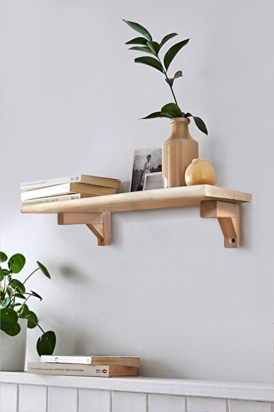 Grootland Ahşap Duvar Rafı Ayaklı, Kitaplık, Saksılık, Banyo Rafı, Mutfak Rafı, Salon Rafı