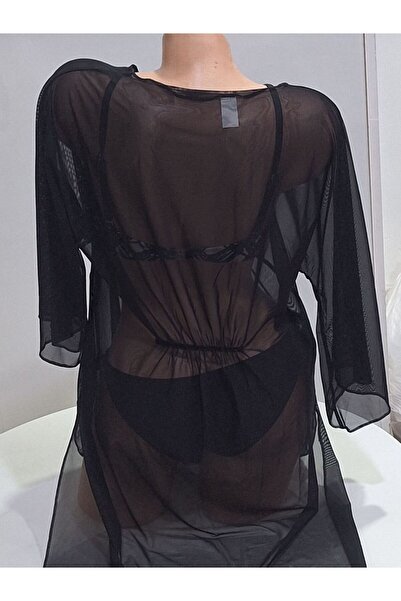 TooHot Μαύρο φόρεμα σιφόν - Λεπτομέρεια πόρπης, Pareo-XXL