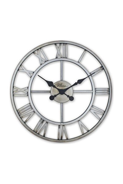 Ultima Regal Roma Rakam Ferforje Iskelet Duvar Saati Gümüş