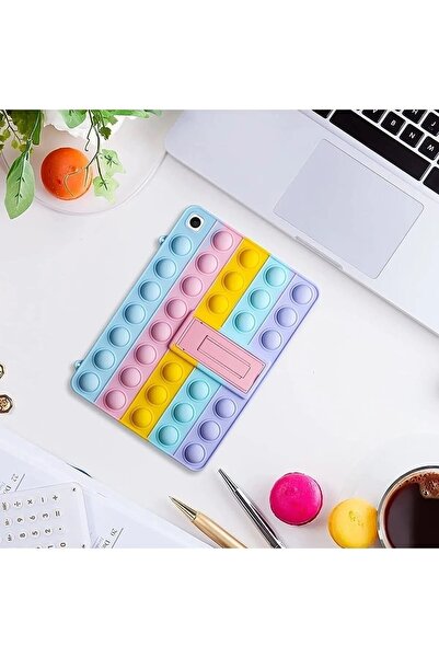 TEKNETSTORE Compatible with Samsung Galaxy Tab A7 T500 T505 T507 10.4 Inch Fun Children's Case with Popit Strap Stand